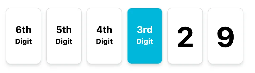 Selected digits display board