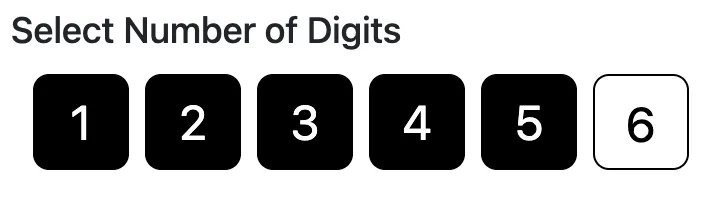 Select number of digits tutorial
