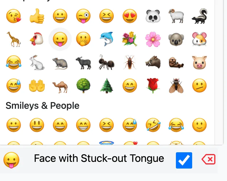 Add Add Emoji to list tutorial