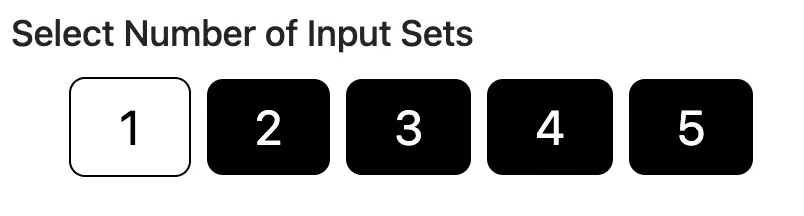 Select number of inputs tutorial